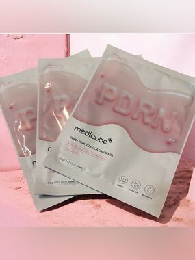 New (3) Medicube PDRN Pink Vita Coating Mask; Targets blemishes & hyperpigment